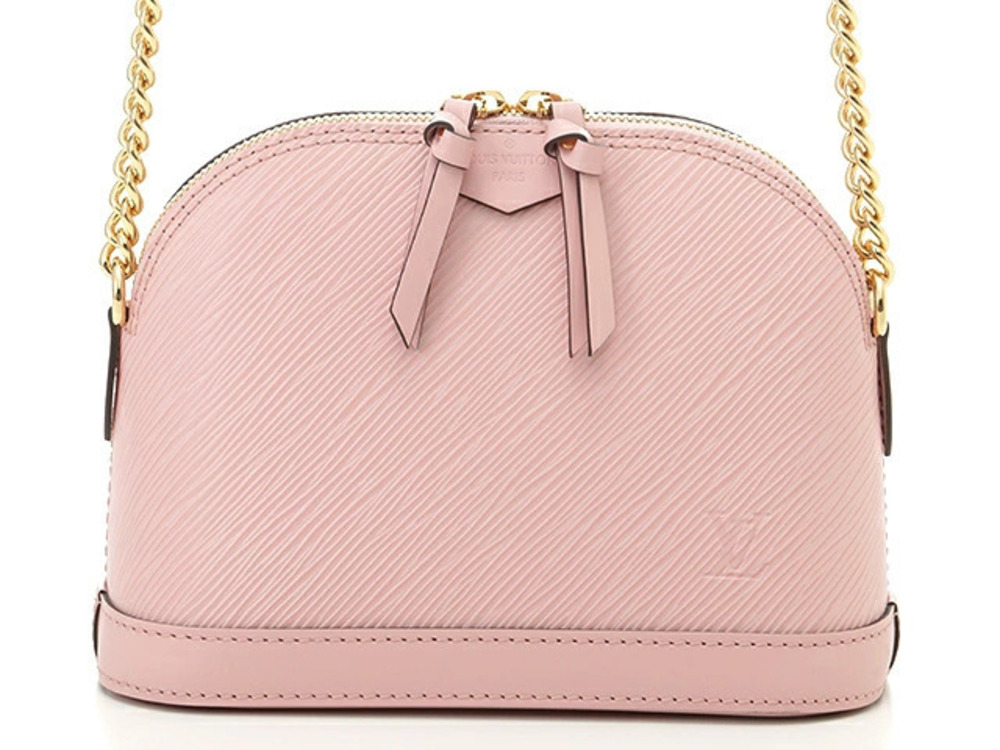 LOUIS VUITTON Alma Shoulder Bag Chain Epi Rose Pink Ballerine